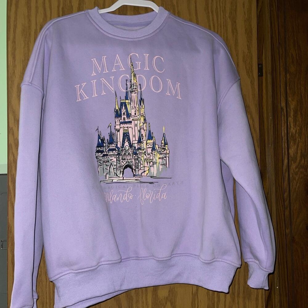 Makers of Magic and Wishes-Pullover-Disney Magic Kingdom-Lavender-Women's Medium